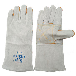 Tiehan Welding <b>Gloves</b> Cowhide Double Layer Reinforced Thumb For Welding Industry - Product Image 1