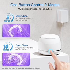 Skymen ODM 공장 직접 초음파 리테이너 클리너 45kHz 틀니 클리너 기계 0.2l 얼라이너 쥬얼리 용 치과 청소 포드 - Product Image 3