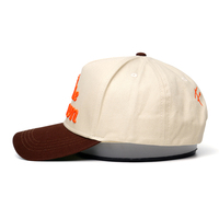 Casquette de baseball à 5 panneaux avec logo brodé 3D en relief, bicolore, de haute qualité, certifiée BSCI CE, avec dessous de visière vert