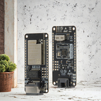 Carte de développement T-ETH-Lite ESP32 partiellement équipée avec module Ethernet, fonction carte TF, bouclier POE, RTOS embarqué
