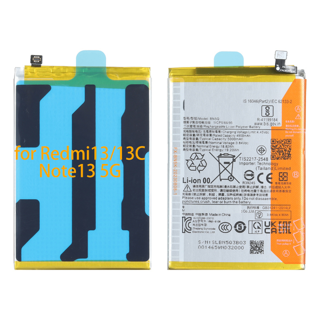 BN5Q Batteries for Mobile Phones Mobile Phone Battery Replacement for Redmi 13C Poco C65 for Poco M6 5G