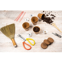 Ensemble de plantation de bonsaï Kit de plantation d'intérieur bricolage pour enfants adulte Pot biodégradable plantation avec petit balai