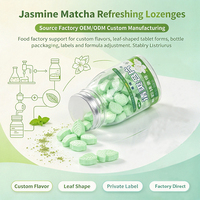 Pastilles rafraîchissantes au matcha et au jasmin, bonbons à la menthe compressés en forme de feuille, 40g, flacon portable