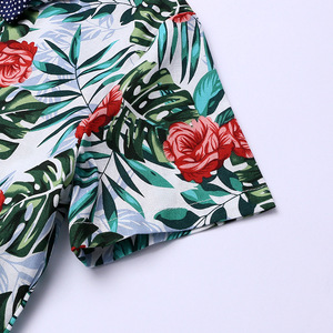 Ensembles de vêtements pour garçons en gros : chemises imprimées et shorts de couleur unie, directement de l'usine chinoise - Product Image 4