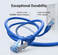 Cable de Red Ethernet Blindado SFTP Cat6A Cat7, Conductor de Cobre Trenzado Desnudo RJ45 26AWG, PVC