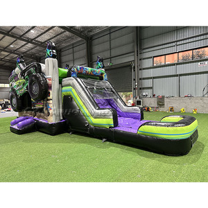 Nouveau Château Aquatique Commercial Gonflable Populaire Monster Truck <span class=keywords><strong>Toboggan</strong></span> Aquatique Gonflable Pas Cher Grave Digger Maison de Rebond avec <span class=keywords><strong>Piscine</strong></span> - Product Image 2