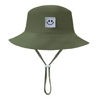 2 Piezas de Sombrero para Bebé con Cara Sonriente, Gorro de Pescador para Niños y Niñas de 0 a 5 Años, Protección Solar UPF 50+, 100% Algodón, Casual