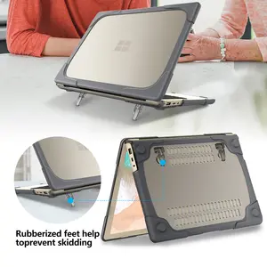 Microsoft Surface Laptop gitmek Go2 12.4 inç 1943 2013 Flip PC TPU silikon koruyucu kapak darbeye standı tutucu çanta kılıf
