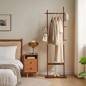 Appendiabiti in <span class=keywords><strong>legno</strong></span> Freestanding cappotto albero con Base in <span class=keywords><strong>legno</strong></span> appendiabiti vestiti vestiti asciugamano per camera da letto bagno - Product Image 6