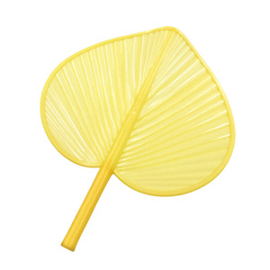 Plastic Palm Leaf Fan Yellow Durable Handheld Cooling Fan Summer Household Use - Product Image 5