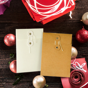 Customizable White <strong>Kraft</strong> Paper Business-Style Office File Bag <strong>String</strong> Closure Stock <strong>Envelope</strong> Post Cards Wallets Paper <strong>Envelopes</strong> - Product Image 3