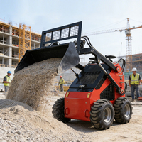Mini-chargeuse compacte Kubota avec accessoire débroussailleuse, broyeur de bois rotatif robuste pour travaux d'aménagement paysager, forestiers et d'élimination des arbustes.