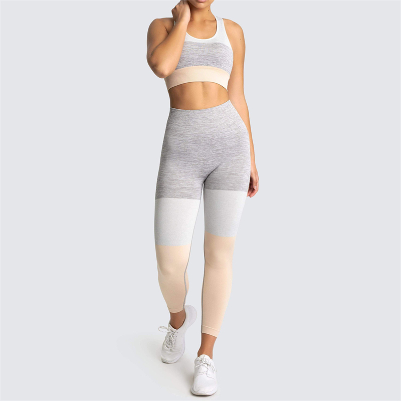 New Fashion Modern Breathable Workout Clothing Women Active Wear  Yoga Pants  BRA  3 colors Hot Sale