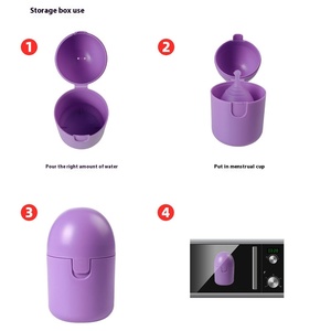 Caja de almacenamiento de plástico PP de alta temperatura, copas menstruales, esterilización por <span class=keywords><strong>microondas</strong></span>, reutilizable, ecológico, Comercio Exterior Popular - Product Image 5