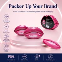 Estuche de Labios Rosa al por Mayor, Set de Brillo Labial Hidratante 3 en 1, Caja Metálica Reciclable para Cosméticos