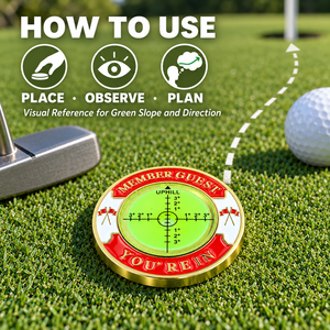 Niveau à bulle de golf pour la lecture des pentes, aide au putting format de poche en métal, outil de lecture du vert pour l'entraînement des golfeurs et les cadeaux de tournoi - Product Image 5