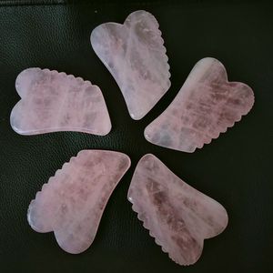 Hochwertiges Rosenquarz <span class=keywords><strong>Gua</strong></span> <span class=keywords><strong>Sha</strong></span> und Jade-Roller-Set für Gesicht rosa S-förmige Gesichtsmassage neue Kristall <span class=keywords><strong>Fa</strong></span> Volkshandwerk - Product Image 6