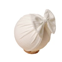 Gorro de Jacquard Elástico de Poliéster para Bebé, Gorro Sin Borde con Lazo Grande, Suave, Transpirable y Cálido para Invierno, Estilo Indio