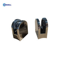Support de main courante en acier inoxydable 304 en forme de D, finition satinée, réglable, pour balustrade d'escalier et de terrasse