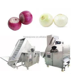 Industrial 3000 kg/h onion peeler Onion skin peeling machine semi automatic chain type small sized onion peeler