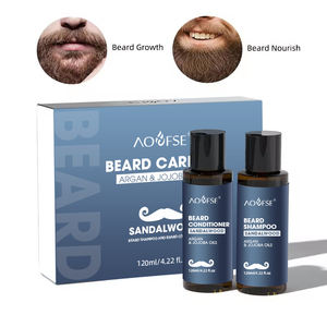Nettoie en profondeur en douceur Hydrate Barbe Shampooing Moustache Adoucissant Barbe Toilettage <span class=keywords><strong>Kit</strong></span> Naturel - Product Image 5
