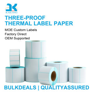 Étiquettes en papier thermique personnalisées durables, écologiques, <span class=keywords><strong>plusieurs</strong></span> tailles, codes-barres d'expédition, vente en gros pour les plateformes e-commerce et les détaillants - Product Image 1