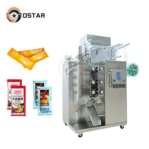 High Speed Three Side Sealing Ketchup Black Pepper Sauce Honey Sauce Packaging Machine