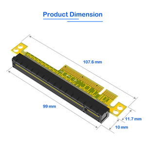 Extensor convertidor de adaptador de tarjeta vertical PCI-E <span class=keywords><strong>8X</strong></span> a 16X compatible con tarjetas 1X-16X 16 GB/s contactos chapados en oro Stock para escritorio/servidor - Product Image 3