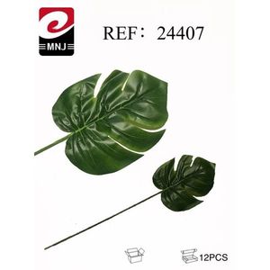 MNJ Artificial Monstera Leaves 24407 12Pcs Greenery Decor - Product Image 1