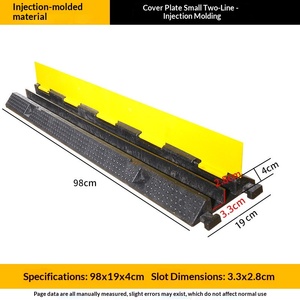 Cache-câble en caoutchouc avec conception anti-rouleau pour la protection des câbles au sol, des ralentisseurs et des traversées de câbles - Product Image 2