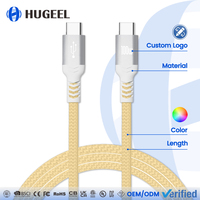Cable USB C de Alta Calidad OEM Personalizado de 240W, 1m 2m 3m 10 pies, Cable de Datos USB con Trenzado de Nailon, Carga Rápida Tipo C para Teléfono y Portátil