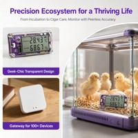 Capteur Zigbee SHT45 Thermo-hygromètre pour équipement d'élevage de poulets, poulailler, ferme avicole, chambre de température et d'humidité