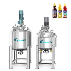 Stainless Steel Reactor 3 Layers liquid soap detergent Vacuum Mixing Tank Electric Steam Heating emulsify Blending Machine