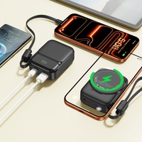 Powerbank Ultra Tipis Portabel 15w 20W Pengisian Daya Magnetik Nirkabel Cepat dan Ramping 10000mah Pengisi Daya Power Bank Logo LED 10000 MAH