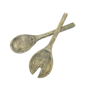 Eco-Friendly Sustainable Wooden Salad Server <b>Set</b> <b>Flatware</b> <b>Sets</b> for Eco-Conscious Recipients and Giveaways - Product Image 3