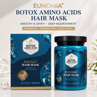 Eunomia untuk Masker Perawatan Rambut Keratin Organik Asam Amino 1000ml Menutrisi Mendalam Memperbaiki Rambut Kering Mengembang Menjadikan Rambut Halus Berkilau
