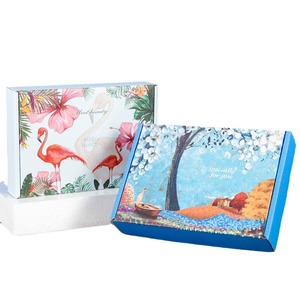 Cajas de papel corrugado cuadradas personalizadas con logotipo estampado de flores para el cuidado de la piel del <span class=keywords><strong>sushi</strong></span> Empanada envío/correo para tela de zapatos - Product Image 6