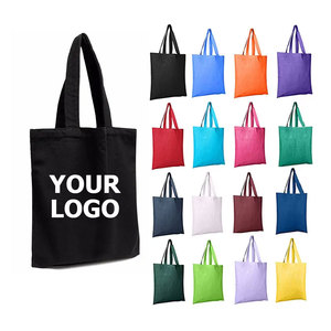 Biểu Tượng Tùy Chỉnh <span class=keywords><strong>12Oz</strong></span> Bông Shopper Túi Vải Mua Sắm Túi Xách Vai Vải Bông Tote Túi Với Dây Kéo Túi - Product Image 1