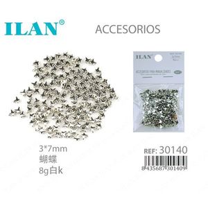 Accessori a Stella in Metallo ILAN 3x7mm Argento per Artigianato e Decorazioni Fai-da-Te - Product Image 1