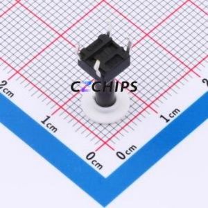 TSA06131-145B332CA-006E Tactile Switch Through hole-4P,6.1x6.1mm Switch Single Pole Single Throw Round Button 1.8N 6.1mm - Product Image 2