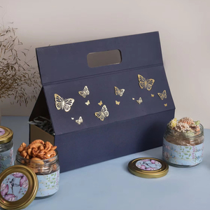 Butterfly Blue <strong>Empty</strong> Sweet Boxes Ramadan Pastel Elegance <strong>Hamper</strong> Set Christmas Candy Dessert Packaging Custom Snack <strong>Box</strong> - Product Image 1