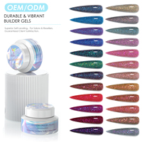 Gel de construction pour ongles Vendeeni Low Heat Hard Opal Glitter 20G TPO HEMA FREE OEM Biab Gel Builder pour extension d'ongles Fournisseur de gel pour ongles