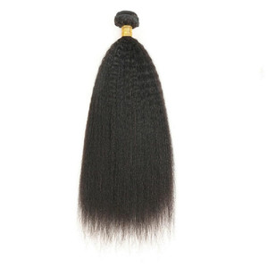 Extensions de cheveux humains droits Yaki Premium 100% 1b 13x4 faisceaux frontaux - Product Image 1