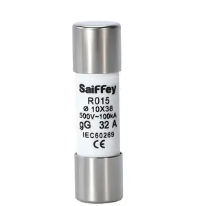 Saiffey R015 10*38mm AC690V fusible lien 1-32A matériau céramique pour RT18 série fusible cylindrique Tube lien CE