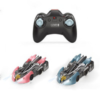 2.4G rc mur d'escalade jeu intérieur voiture de course anti-gravité avec phare cascadeur