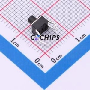 F1B055211T Tactile Switch Through hole Component (THT)-4P,4.5x4.5mm Switch Single Pole Single Throw Round Button 2.6N 4.5mm - Product Image 2