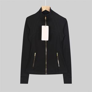 Chaqueta de Yoga para Mujer, Marca L, Edición Correcta, Estilo Definido, Doble Cremallera Dorada con Logotipo, Ropa Deportiva para Gimnasio y Fitness - Product Image 1