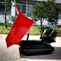 Kostenloser Versand CE-Zertifizierter Mini-Raupenlader 4x4 Allradantrieb Elektrischer Dumper 500kg Ladekapazität Schaufelmotor Mini-Baustellen-Dumper