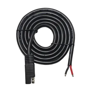 JKM SAE Scooter Connect Wire 2 Pin 14 AWG Quick Connect Disconnect Plug 1.3M For Lawn Motor, RV, Yacht, Radio, Fish Detector