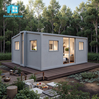 REMOTE Extensible Pliant Préfabriqué 20 pieds 30 pieds 40 pieds Conteneur Maison Modulaire Luxe 2 4 5 Chambres 3 Salles de bain Maison Cuisine et Salon